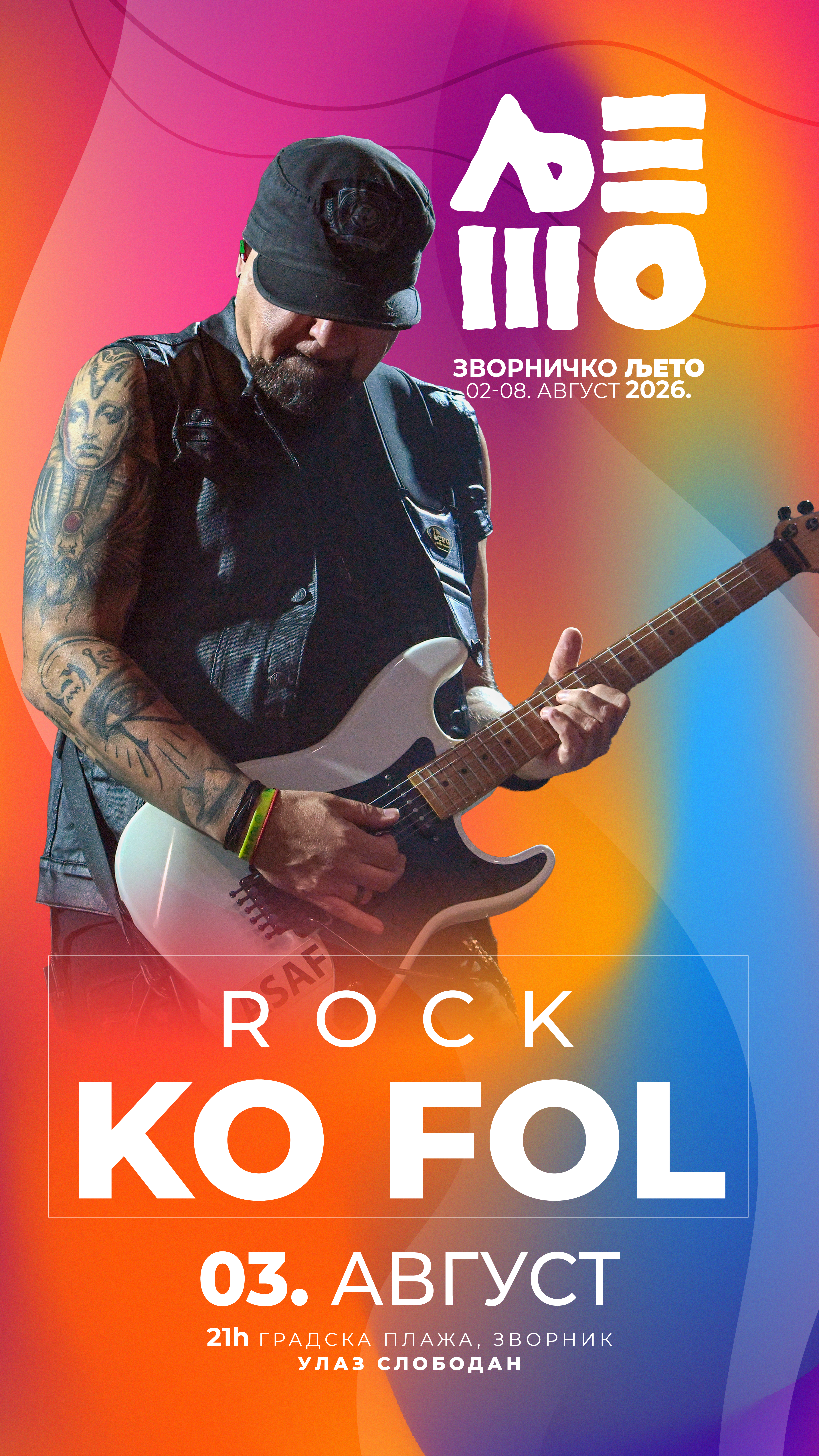Promotivni vizual Zvorničkog ljeta — FB Rock ko fol