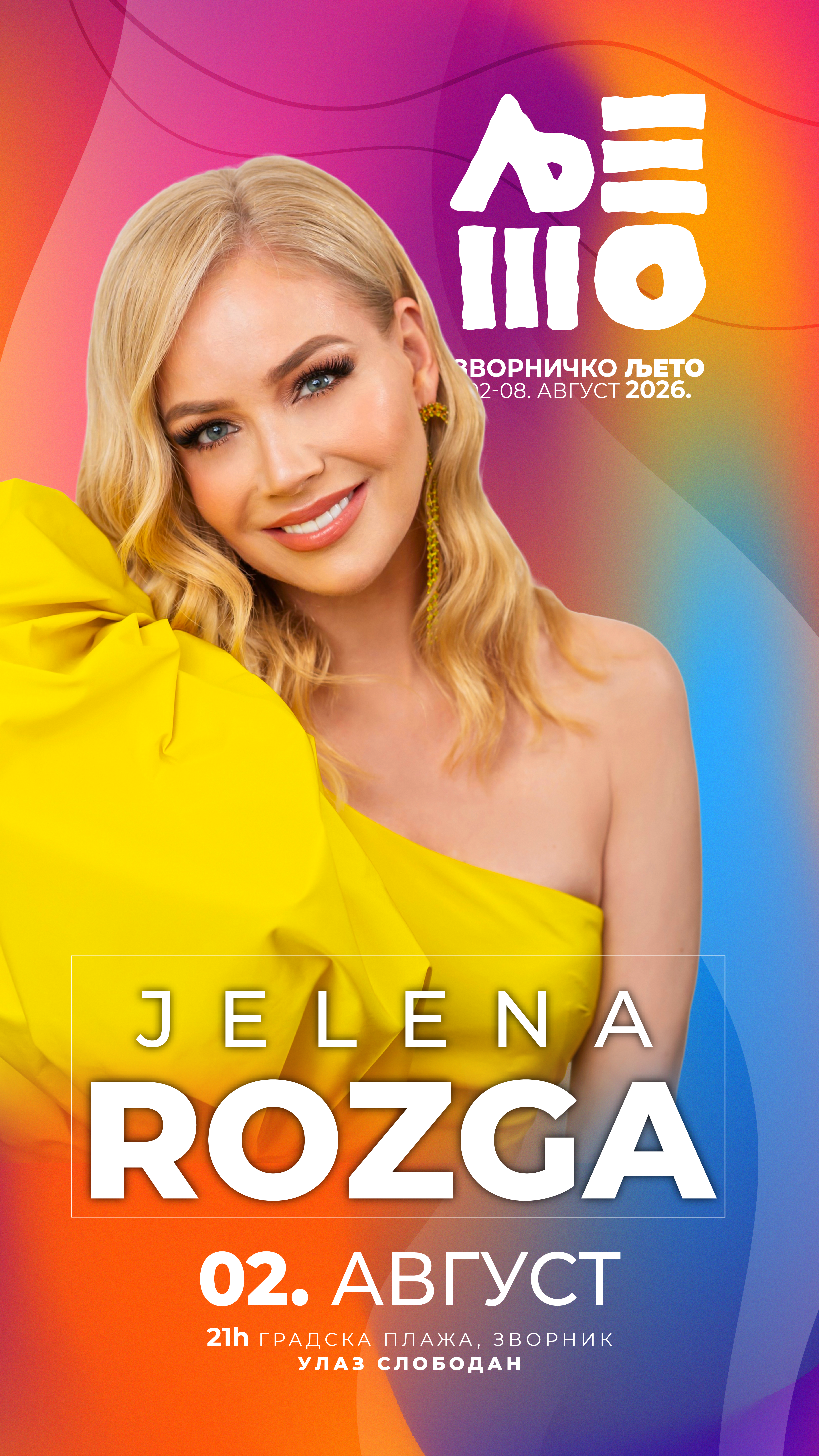 Promotivni vizual Zvorničkog ljeta — FB Rozga